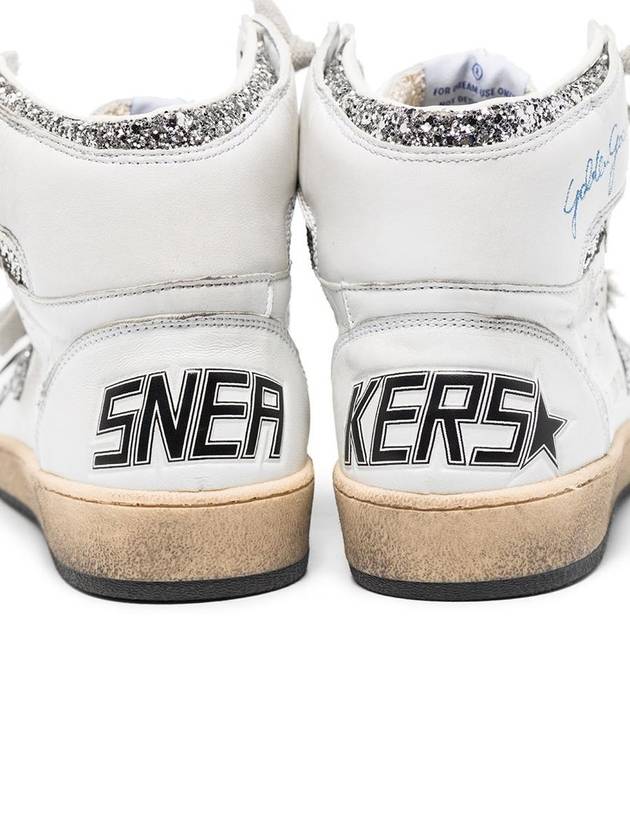 Sky Star Glitter Logo High Top Sneakers White - GOLDEN GOOSE - BALAAN 5