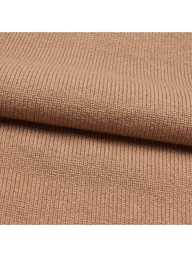 Triomphe Jacquard Crew Neck Heritage Cashmere Knit Top Camel - CELINE - BALAAN 9