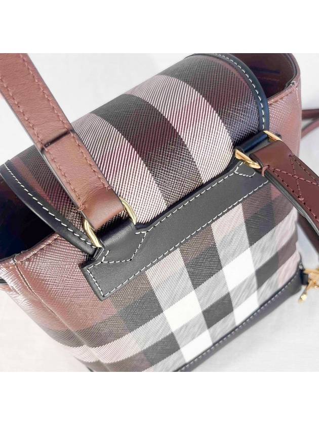 Check Mini Backpack Dark Brown - BURBERRY - BALAAN 8