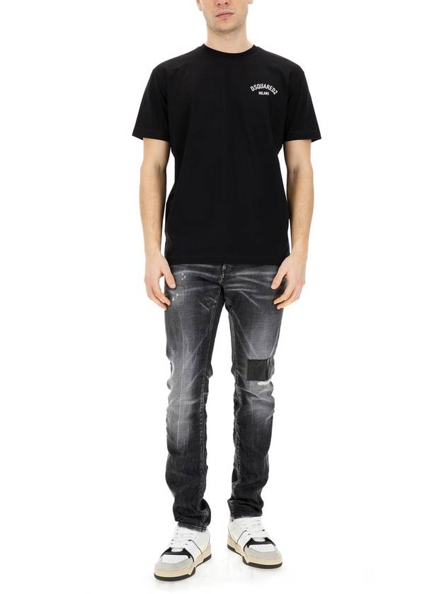 Distressed Wash Denim Jeans Black - DSQUARED2 - BALAAN 2