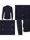 Eco Cashmere Loose Fit Cardigan Navy - MAISON MARGIELA - BALAAN 8