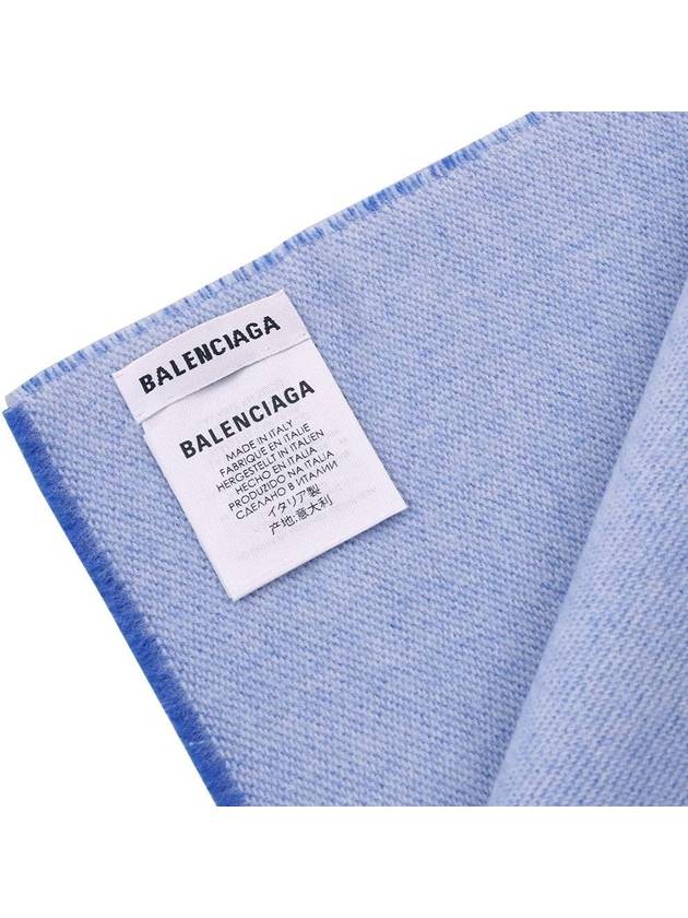 Women's Logo Scarf Muffler Blue - BALENCIAGA - BALAAN.