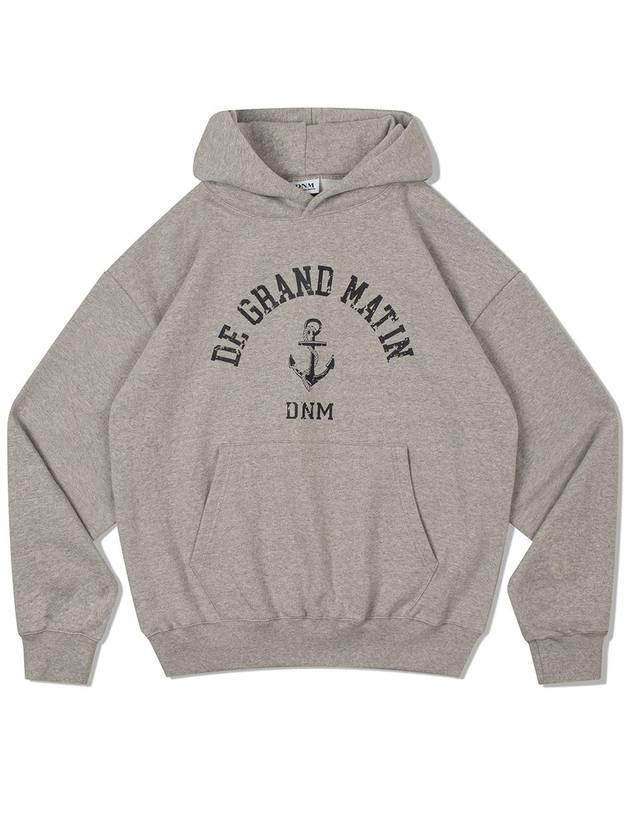 V Heavy Hood Sweat Grand Hoodie Melange Grey - DE GRAND MATIN - BALAAN 3