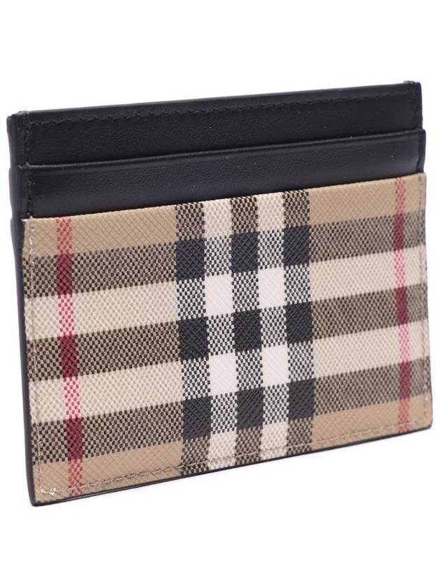 SANDON Vintage Check Card Wallet Beige - BURBERRY - BALAAN 4