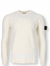 Stretch Wool Crewneck Knit Top Ivory - STONE ISLAND - BALAAN 2