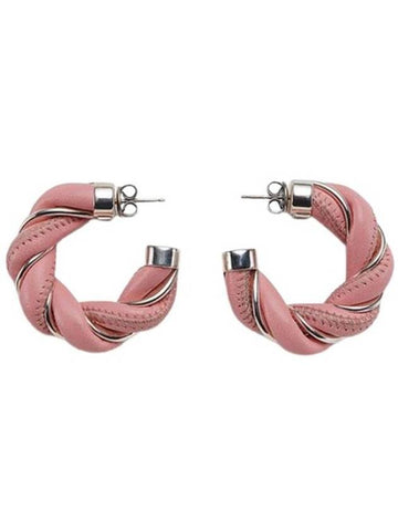 twisted hoop earrings pink - BOTTEGA VENETA - BALAAN 1