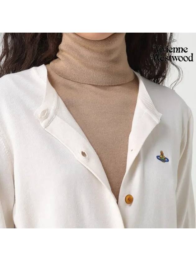 Bea Logo Cardigan Cream - VIVIENNE WESTWOOD - BALAAN 7