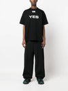 Yes No Print Short Sleeve T-Shirt Black - VETEMENTS - BALAAN 4