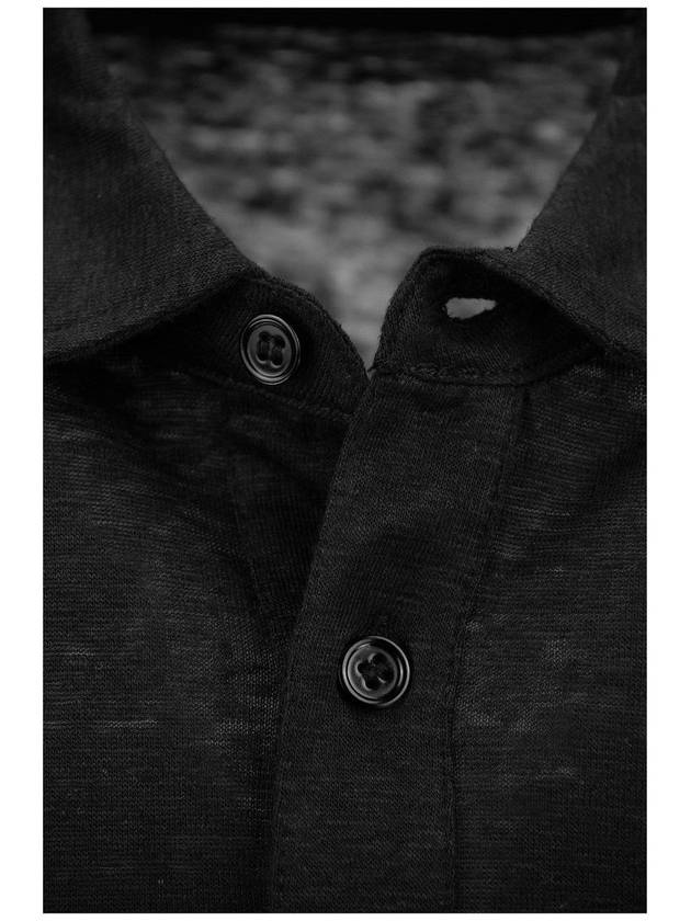 Linen polo shirt with short sleeves - MAJESTIC FILATURES - BALAAN 4