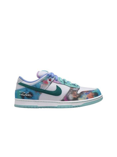 x Futura Laboratory SB Dunk Low OG QS White and Geode Teal - NIKE - BALAAN 1