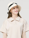 Scarf Ribbon Decoration Beige Bucket Hat DO9232AH75-1 - DOYOUKNOWMC GOLF WEAR - BALAAN 1