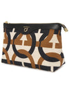 Monogram Fabric Pouch Bag Black - SALVATORE FERRAGAMO - BALAAN 3