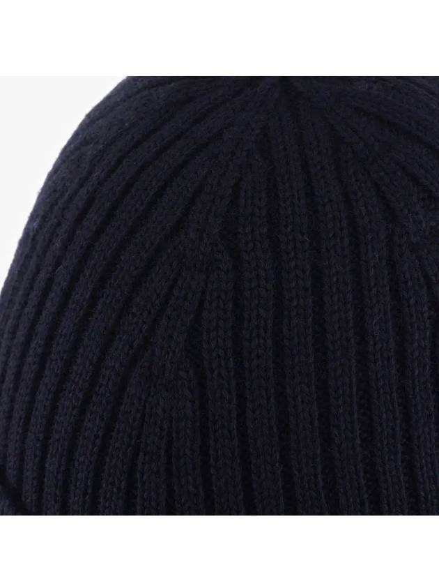 Wool Fox Head Beanie Navy Blue - MAISON KITSUNE - BALAAN 4