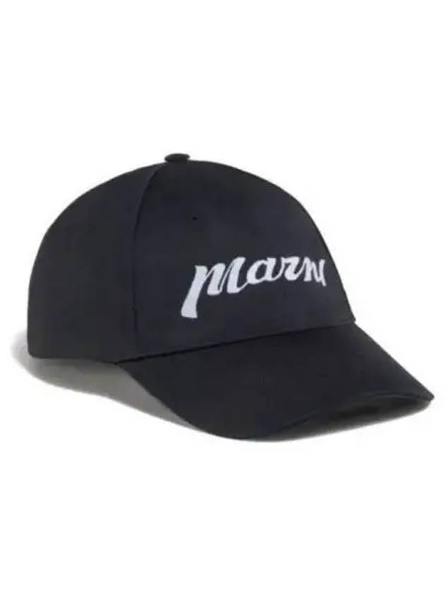 Embroidered Logo Twill Ball Cap Black - MARNI - BALAAN 2