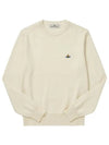 Logo Crew Neck Wool Knit Top Beige - VIVIENNE WESTWOOD - BALAAN 3