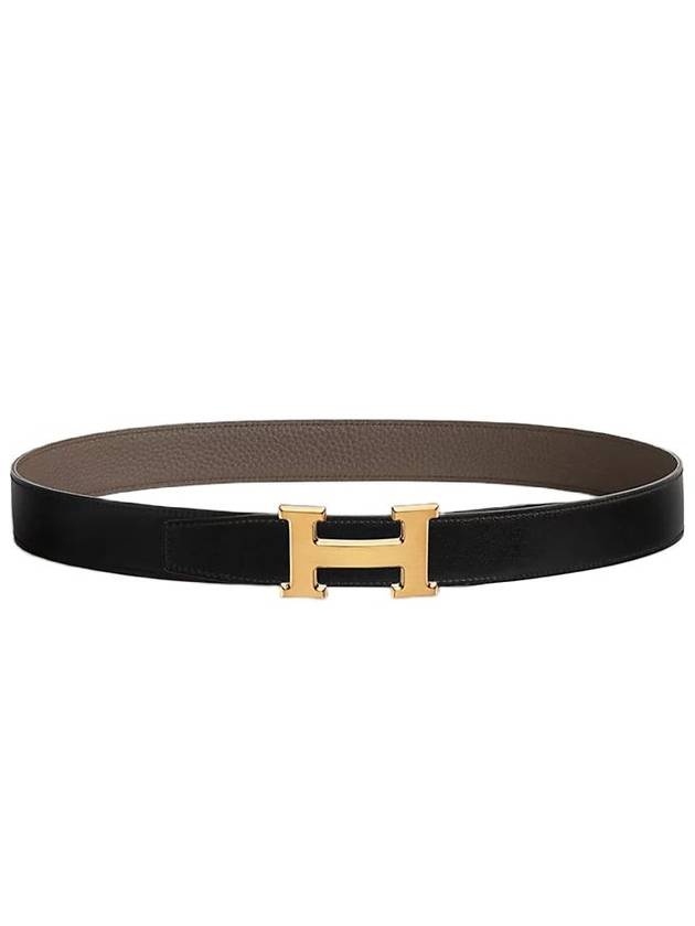 H Buckle Reversible 32mm Leather Black - HERMES - BALAAN 2