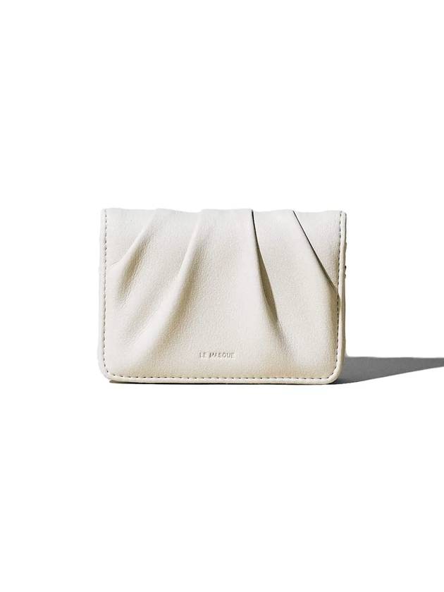 Dough Soft Women’s Leather Card Wallet Cream White - LE MASQUE - BALAAN 2