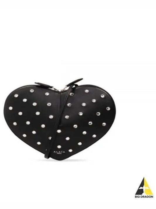 Le Coeur Heart Calfskin Shoulder Bag Black - ALAIA - BALAAN 2