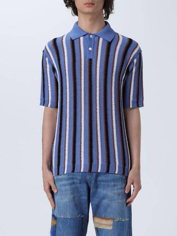 Stripe Polo Shirt Light Blue - MARNI - BALAAN 1