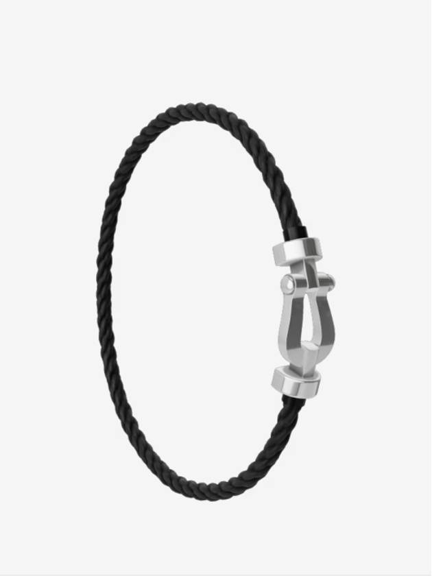 Force Ten Bracelet Medium Model White Gold Black Men 10 - FRED - BALAAN 1