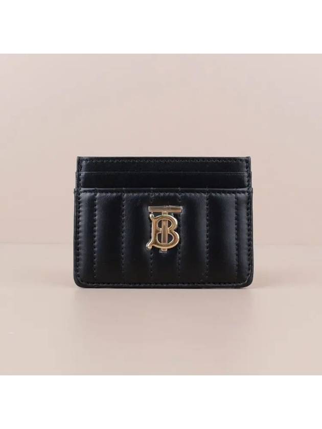 Quilted Leather Lola Card Case Black Light Gold - BURBERRY - BALAAN 2