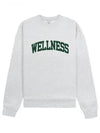 Wellness Logo Sweatshirt Heather Grey - SPORTY & RICH - BALAAN 2