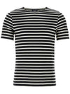 Levant Modern Striped Short Sleeve T-Shirt Noir Ecru - SAINT JAMES - BALAAN 1