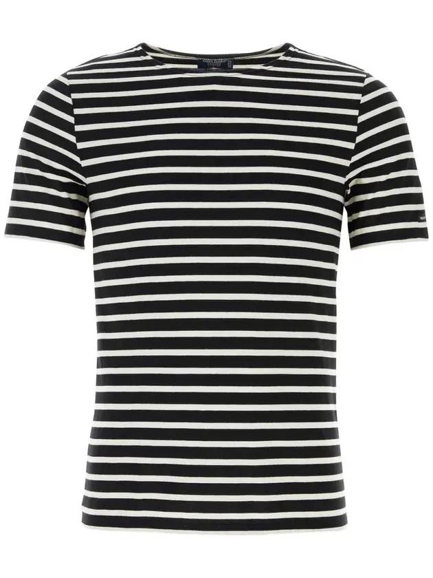 Levant Modern Striped Short Sleeve T-Shirt Noir Ecru - SAINT JAMES - BALAAN 1