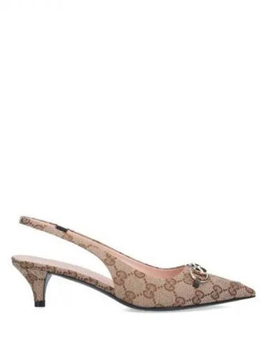 GG pattern canvas slingback heel 271386 - GUCCI - BALAAN 1