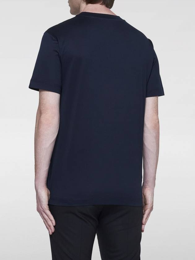 Embroidered Logo Short Sleeve T-Shirt Blue - BURBERRY - BALAAN 3