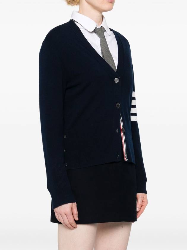 Intarsia classic cardigan navy - THOM BROWNE - BALAAN 3