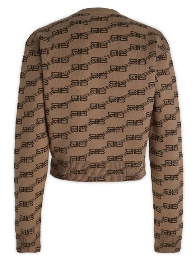 BB Icon Jacquard Knit Top Brown - BALENCIAGA - BALAAN 3