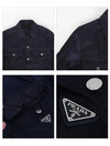 Men's Flap Pocket Regular Fit Re-Nylon Jacket Navy - PRADA - BALAAN 5