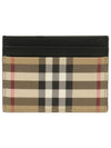 Men's Check Vintage Card Wallet Beige A7026 - BURBERRY - BALAAN 2