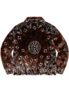 Bandana Faux Fur Bomber Jacket Brown - SUPREME - BALAAN 3