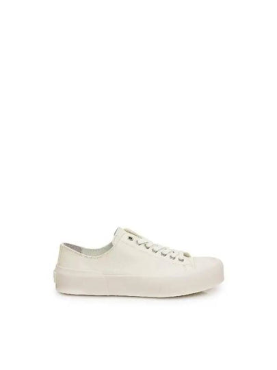 Logo Print Cotton Low Top Sneakers White - JIL SANDER - BALAAN 2