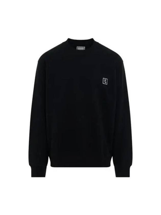 Back Logo Embroidered Crew Neck Sweatshirt Black - WOOYOUNGMI - BALAAN 1