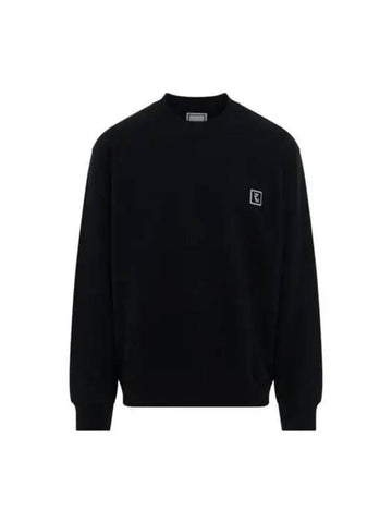 Embroidery Logo Crew Neck Sweatshirt Black - WOOYOUNGMI - BALAAN 1