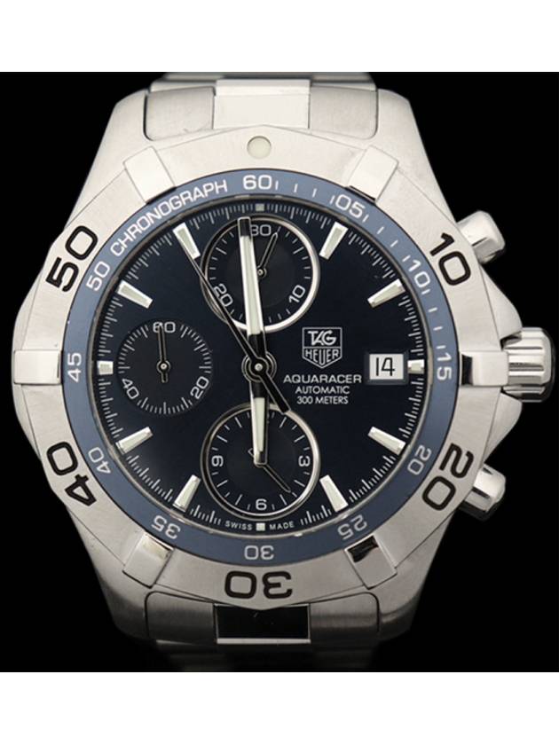 Men s Tag Heuer CAF2112 BA0809 41MM Steel Automatic Blue Plate Chronograph Aquaracer Watch gt Gangbuk used luxury goods - TAG HEUER - BALAAN 1