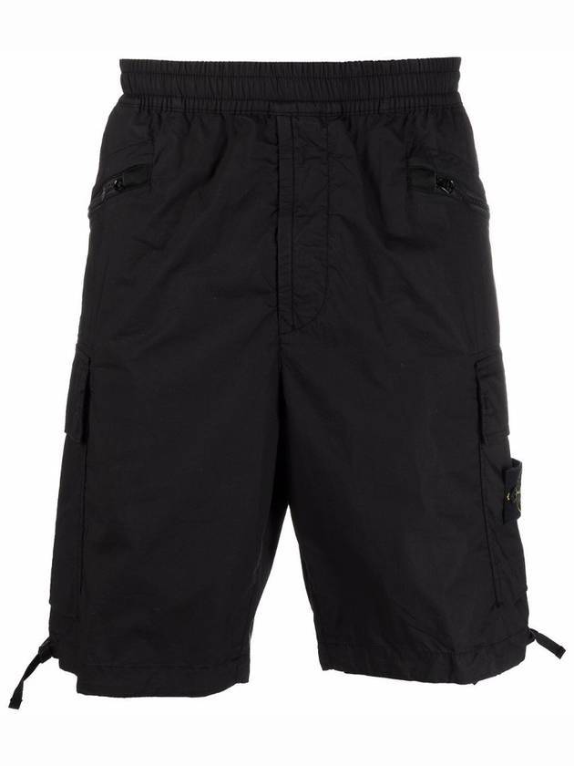 Wappen Patch Cargo Shorts Black - STONE ISLAND - BALAAN 1