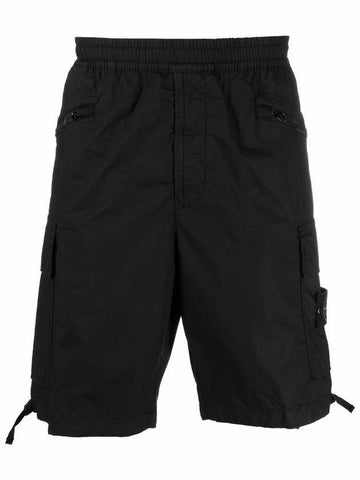 Wappen Patch Cargo Shorts Black - STONE ISLAND - BALAAN 1