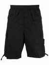 Wappen Patch Cargo Shorts Black - STONE ISLAND - BALAAN 1