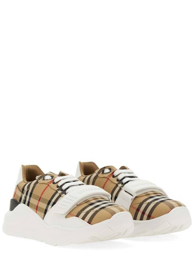 Vintage Check Suede Leather Sneakers Archive Beige - BURBERRY - BALAAN 4