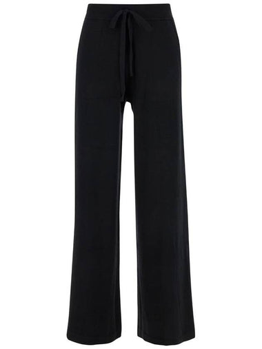 Black Relaxed Pants With Drawstring In Fabric Woman - P.A.R.O.S.H. - BALAAN 1