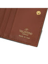 V Logo Signature Half Wallet Natural Brown - VALENTINO - BALAAN 8