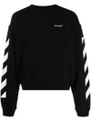 Logo Printing Sweatshirt Sweatshirt Black - OFF WHITE - BALAAN 1