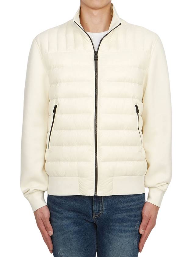 Men s Colin Mixed Media Bomber Jacket Cream - MACKAGE - BALAAN 3