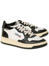 Medalist Leather Low Top Sneakers White Black - AUTRY - BALAAN 5