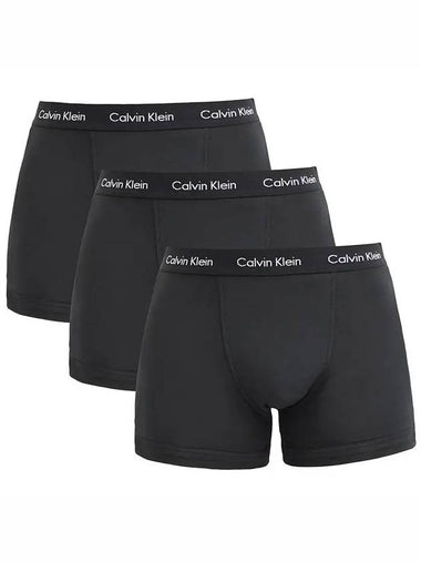 Calvin Klein Underwear 3 Pack Stretch Cotton Boxer Trunks Black - CALVIN KLEIN - BALAAN 1