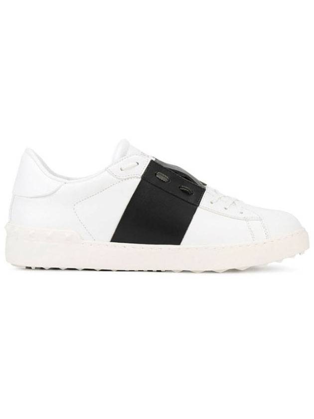 Hidden Open Low Top Sneakers White Black - VALENTINO - BALAAN 1